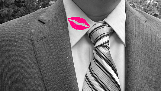 grayscaled photo of striped necktie thumbnail