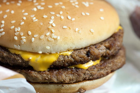closeup photo of cheese burger thumbnail