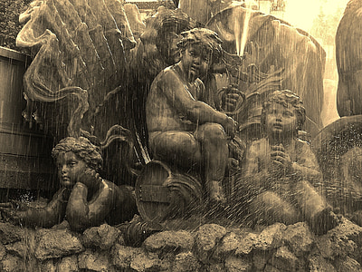brown cherub statue fountain thumbnail