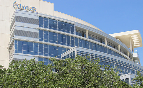 Baylor building under clear blue sky thumbnail