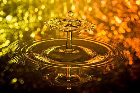 photo of droplet of water and waves thumbnail