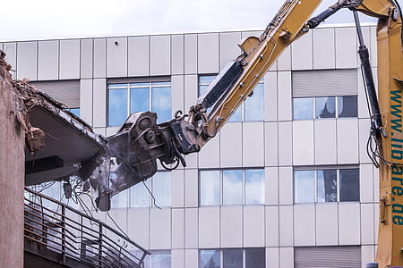 heavy equipment destroying building thumbnail