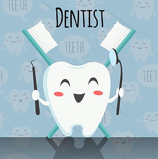 Dental Background Stylized Tooth Brush Icons Repeating Design Eps