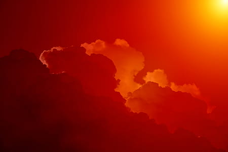 White Clouds Under Orange Sky during Daytime thumbnail