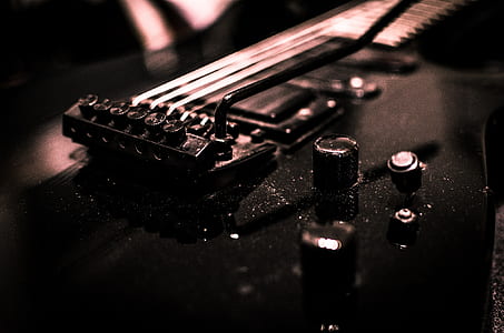 black and gray electric guitar thumbnail