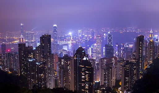 Scenic View of City During Nighttime, Scenic View of City During Nighttime thumbnail