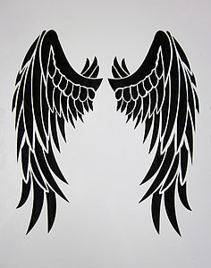 black Angel wing painting thumbnail