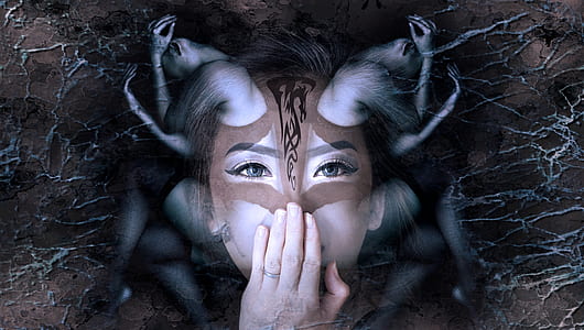 optical illusion face photo thumbnail