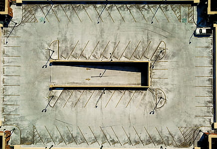 high angle photo of parking lot thumbnail