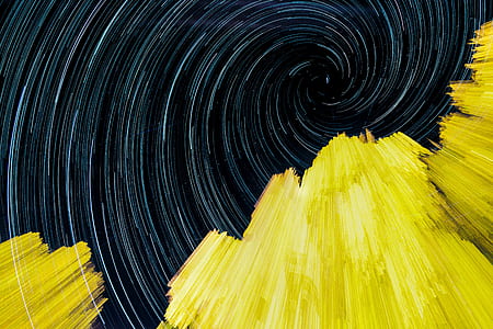 time lapse photo of star trail thumbnail