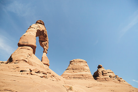 rock mountain under blue sky thumbnail