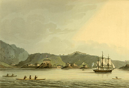 Russian sloop of war Neva visits Kodiak, Alaska in 1805 thumbnail