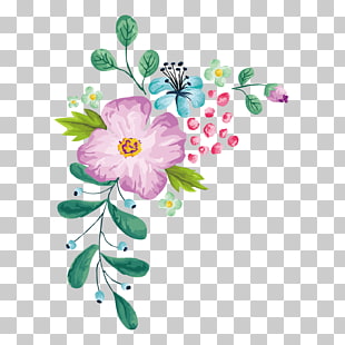 Flower Stock photography Euclidean , Exquisite color flower design material, still-life painting of flowers PNG clipart