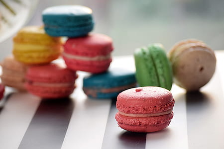 selective focus photo of French macarons thumbnail
