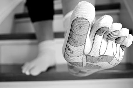 white and gray sock thumbnail