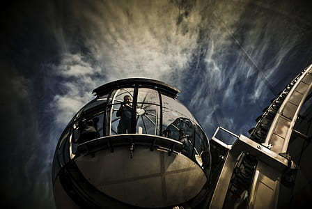 Low Angle Shot Of Man Looking At The Window thumbnail