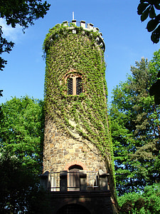brown concrete tower building surrounded by trees thumbnail