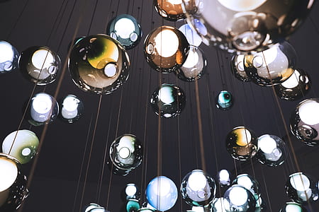 low angle view photography of bubble chandelier thumbnail