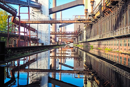 architectural photography of canal beside building thumbnail