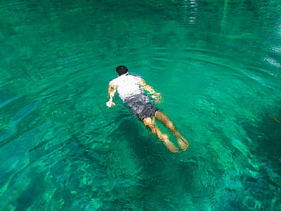 Photo of Man Swimming On Clear Water thumbnail