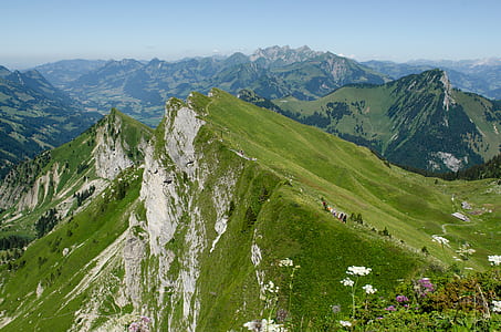 aerial photography of mountains at daytime thumbnail