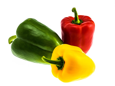 yellow, green, and red bell peppers thumbnail
