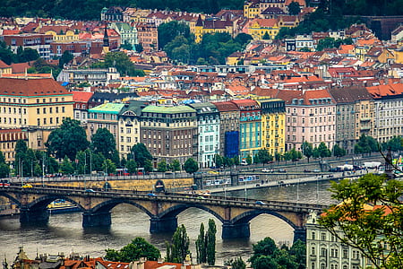 Aerial Photography of Bridge Beside the City thumbnail