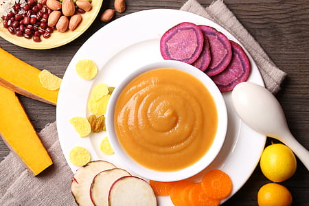 pumpkin soup on bowl thumbnail