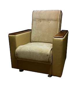 brown fabric armchair illustration thumbnail