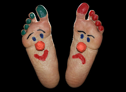 photo of feet clowns thumbnail