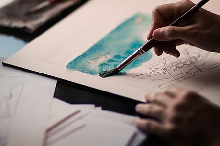 person draw on white printer paper thumbnail