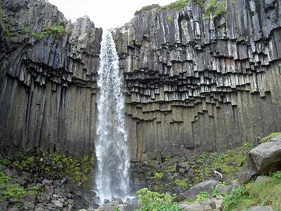 water fall surrounded by rocks thumbnail