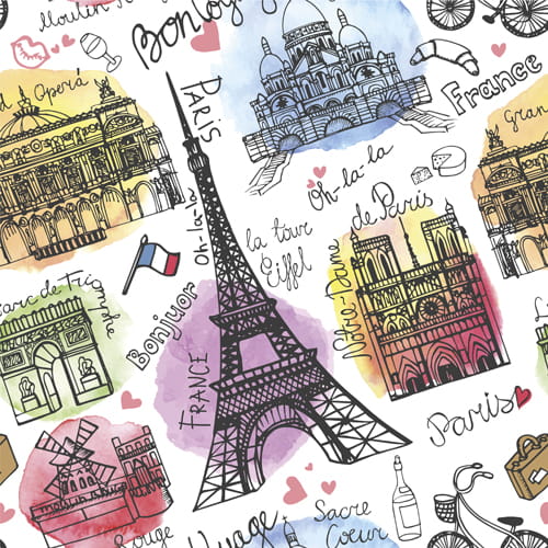 Fashion paris seamless pattern vectors 03 eps file