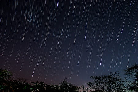 falling stars during night thumbnail