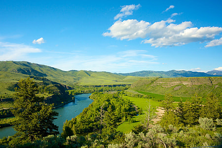 Landscape of the Green Wooded River Valley, Idaho thumbnail