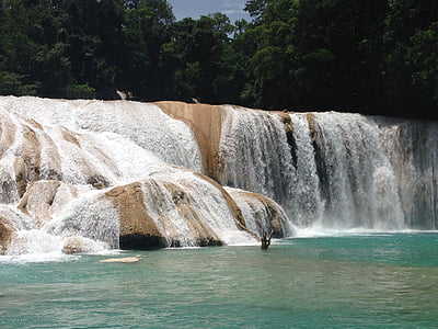 waterfalls surrounded by trees during daytime thumbnail