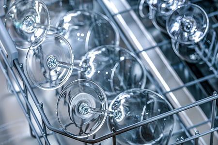 clear long-stemmed wine glass in rack thumbnail