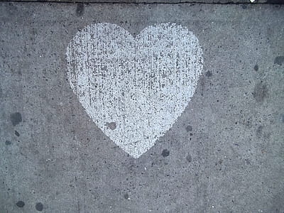 gray and white heart graffiti in wall thumbnail