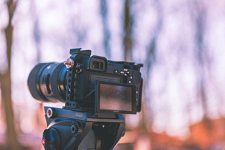 black DSLR camera in shallow focus photography thumbnail
