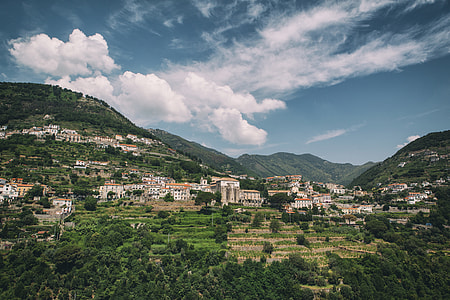 Landscape shot taken at Ravello, a small town that sits above the Amalfi Coast in Southern Italy thumbnail