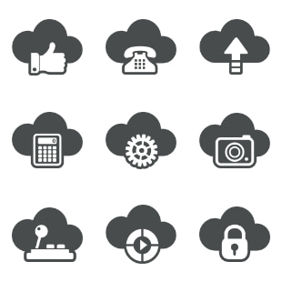 Cloud Computing svg vector icon sets
