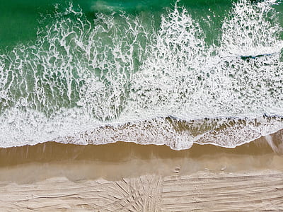 aerial view photo of seashore thumbnail