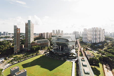 aerial photography of white high rise buildings during daytime thumbnail