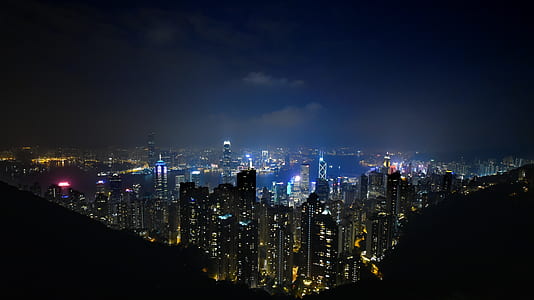 city buildings at night thumbnail