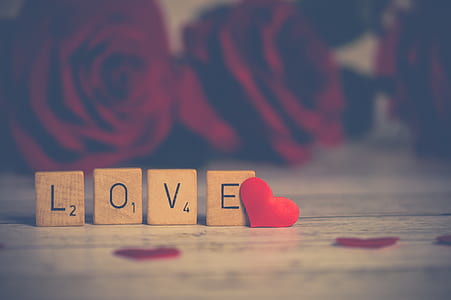 closeup photography of LOVE word standee thumbnail