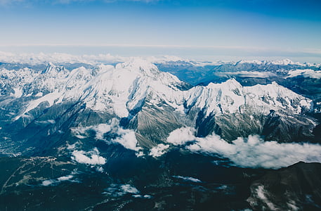 high-angle photography of white and gray mountain thumbnail
