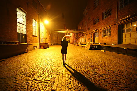 road, person, woman, lights thumbnail
