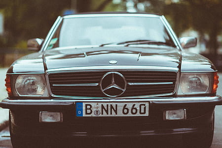 closeup photo of black Mercedes-Benz car thumbnail