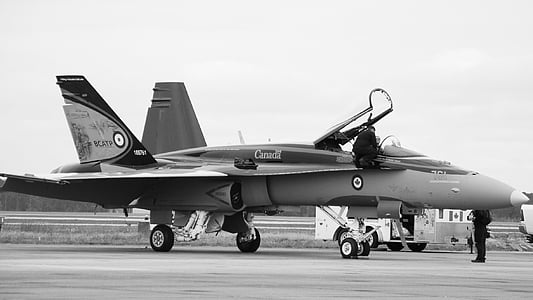 grayscale photo of jet plane thumbnail