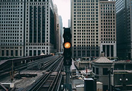 birds eye view of railroad signal light thumbnail